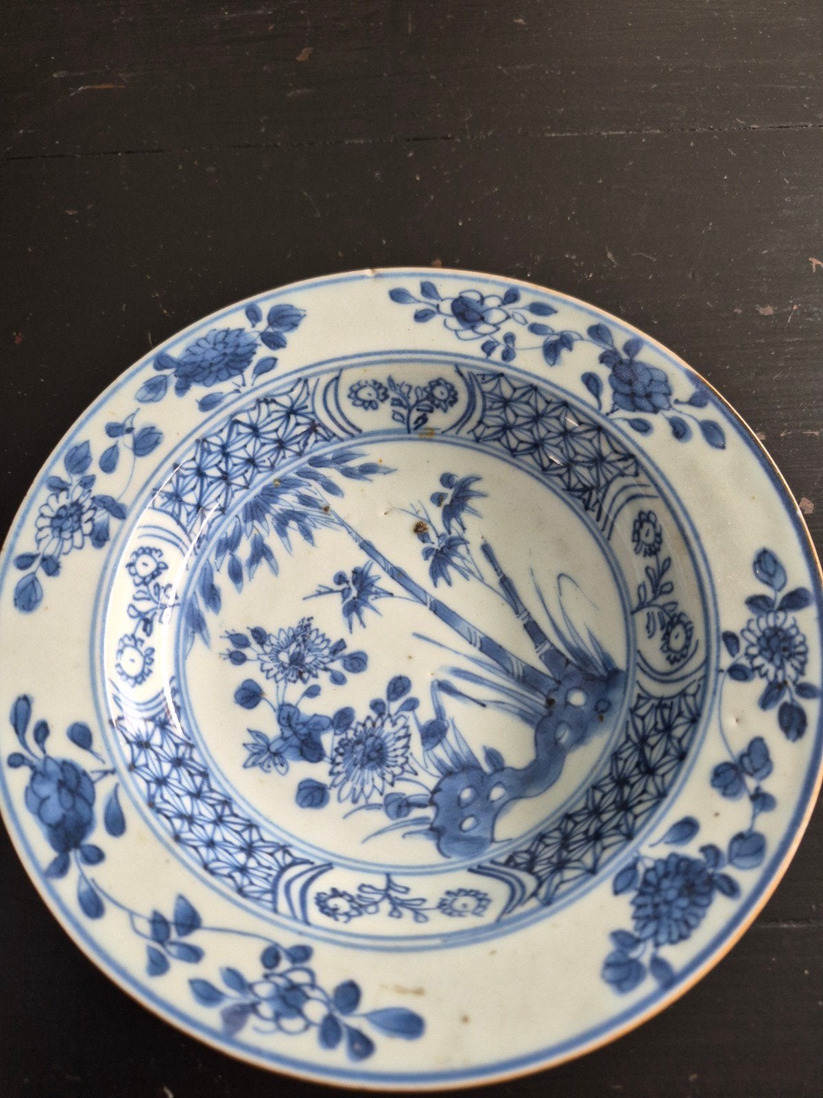 chinees porseleinen bordje qing dynastie, Ophalen of Verzenden