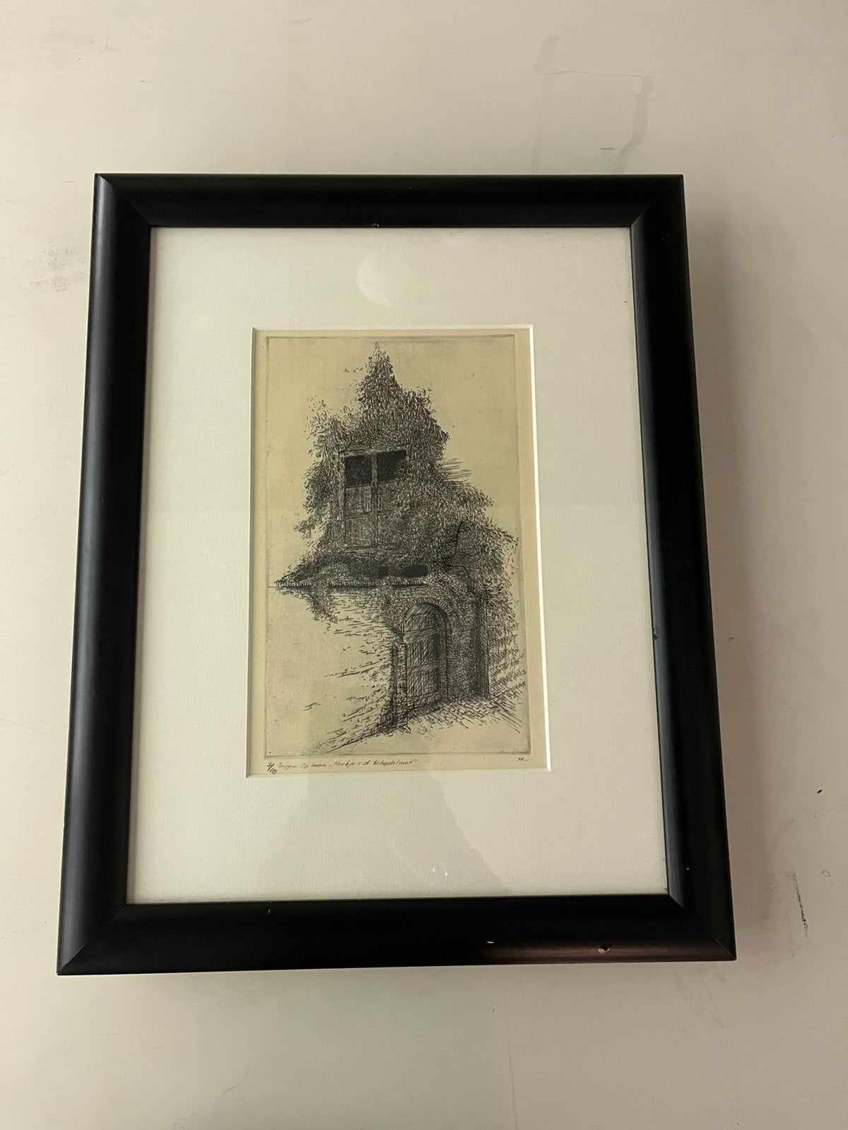 Ets tekening, Ophalen