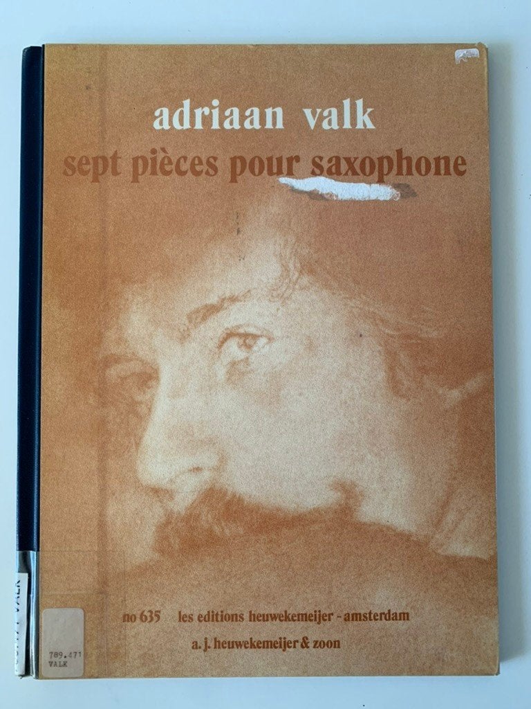Bladmuziek Saxofoon Sept pièces pour saxophone Adriaan Valk, Verzenden, Les of Cursus, Jazz, Saxofoon