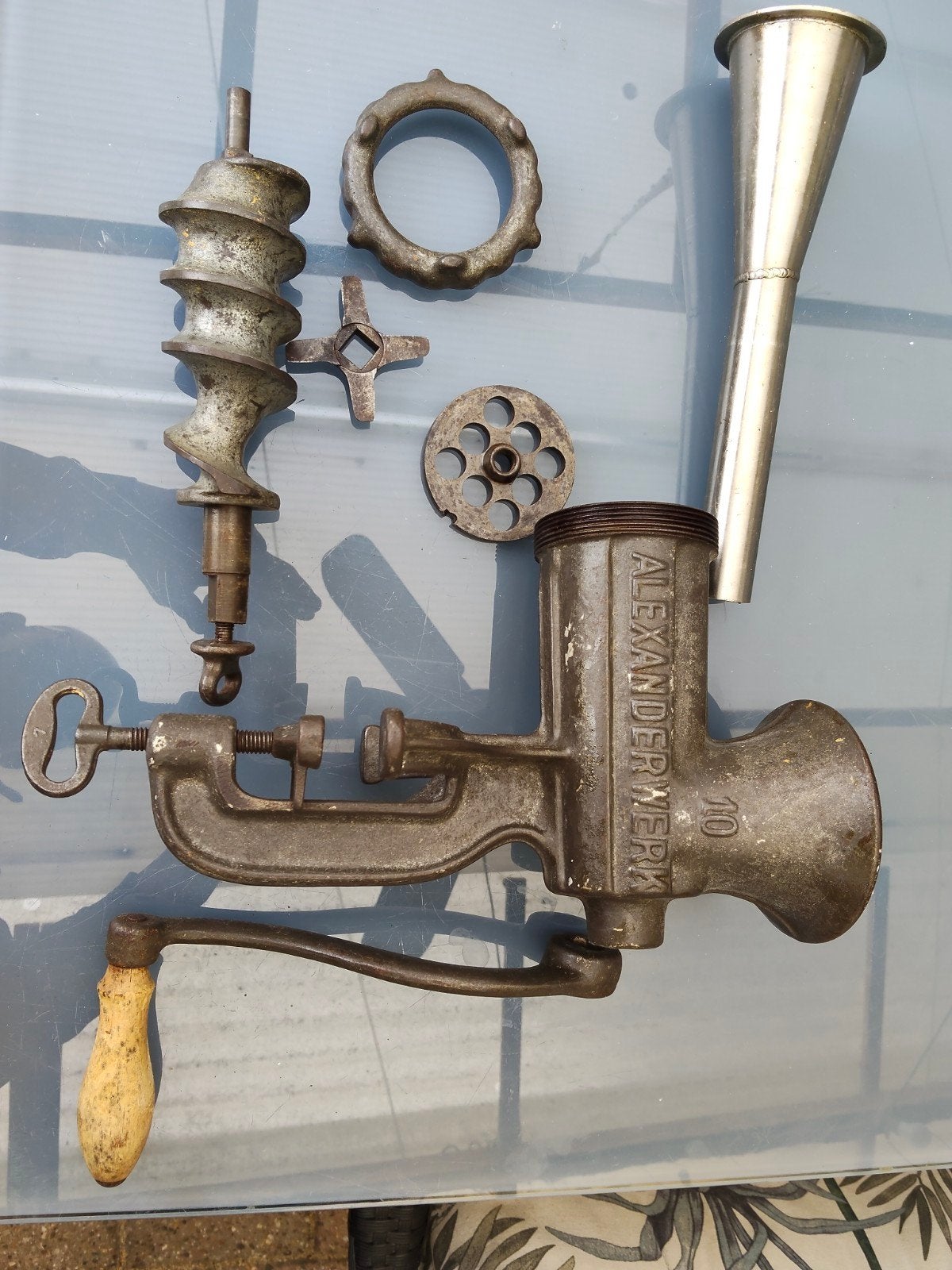Vintage Vleesmolen / Worstenmaker - Alexanderwerk, 4 liter of meer, Ophalen, Gebruikt