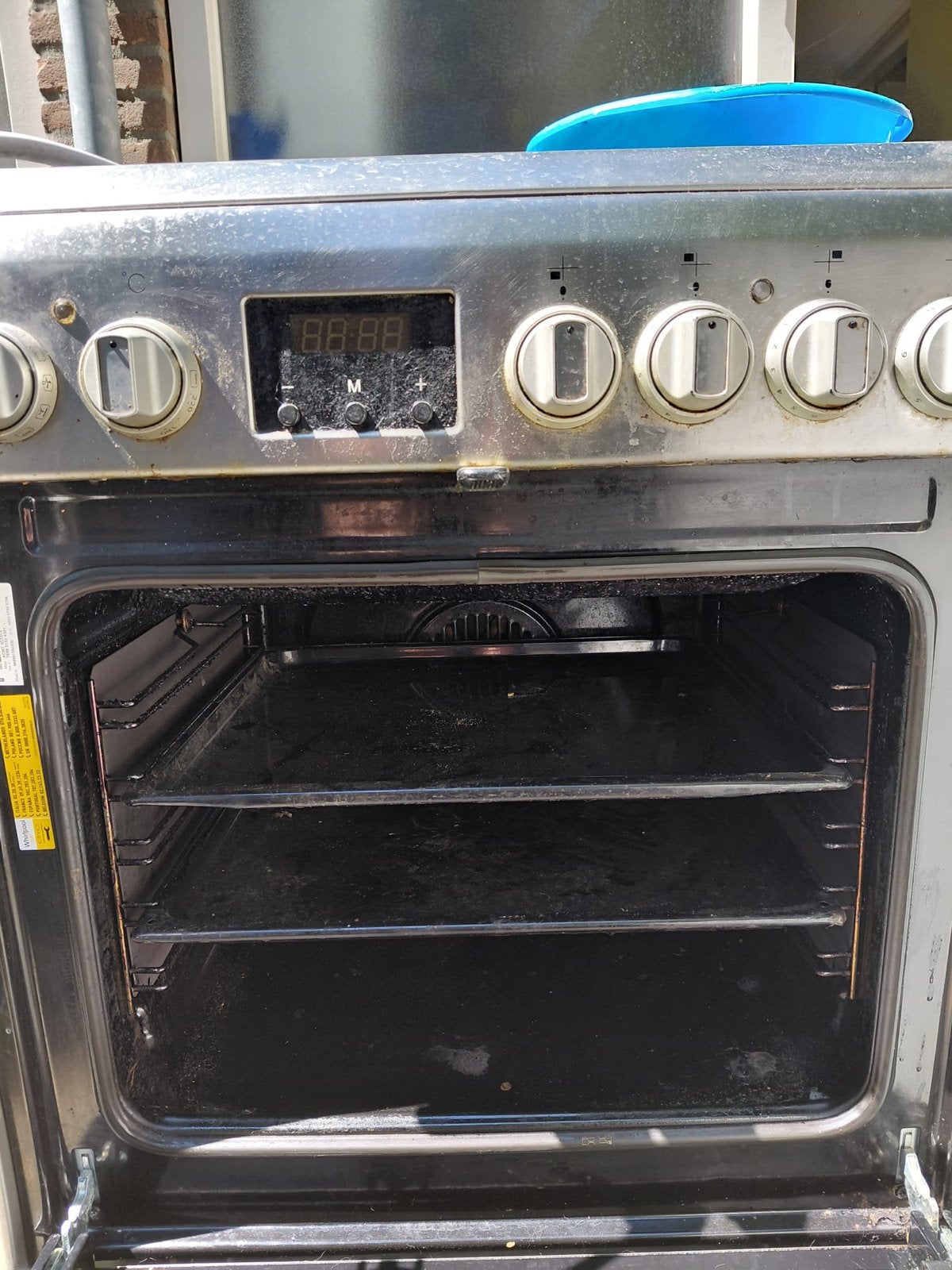 Elektrisch gasfornuis met oven - Gebruikt, Witgoed en Apparatuur, Ophalen, Gebruikt, Hete lucht, 60 cm of meer