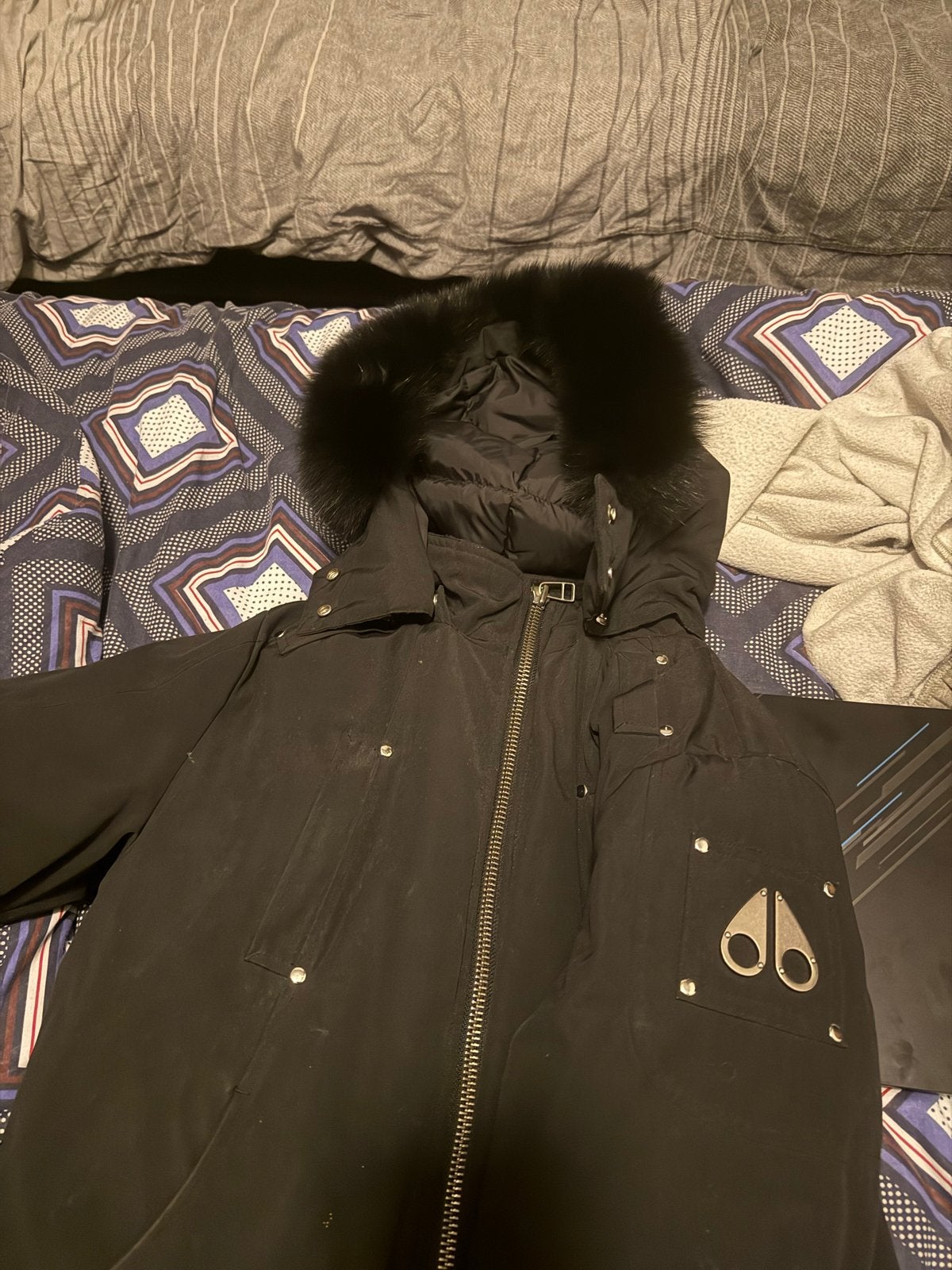 Moose Knuckles Winterjas Zwart XL/TG, Ophalen of Verzenden, Zo goed als nieuw, Maat 56/58 (XL), Zwart
