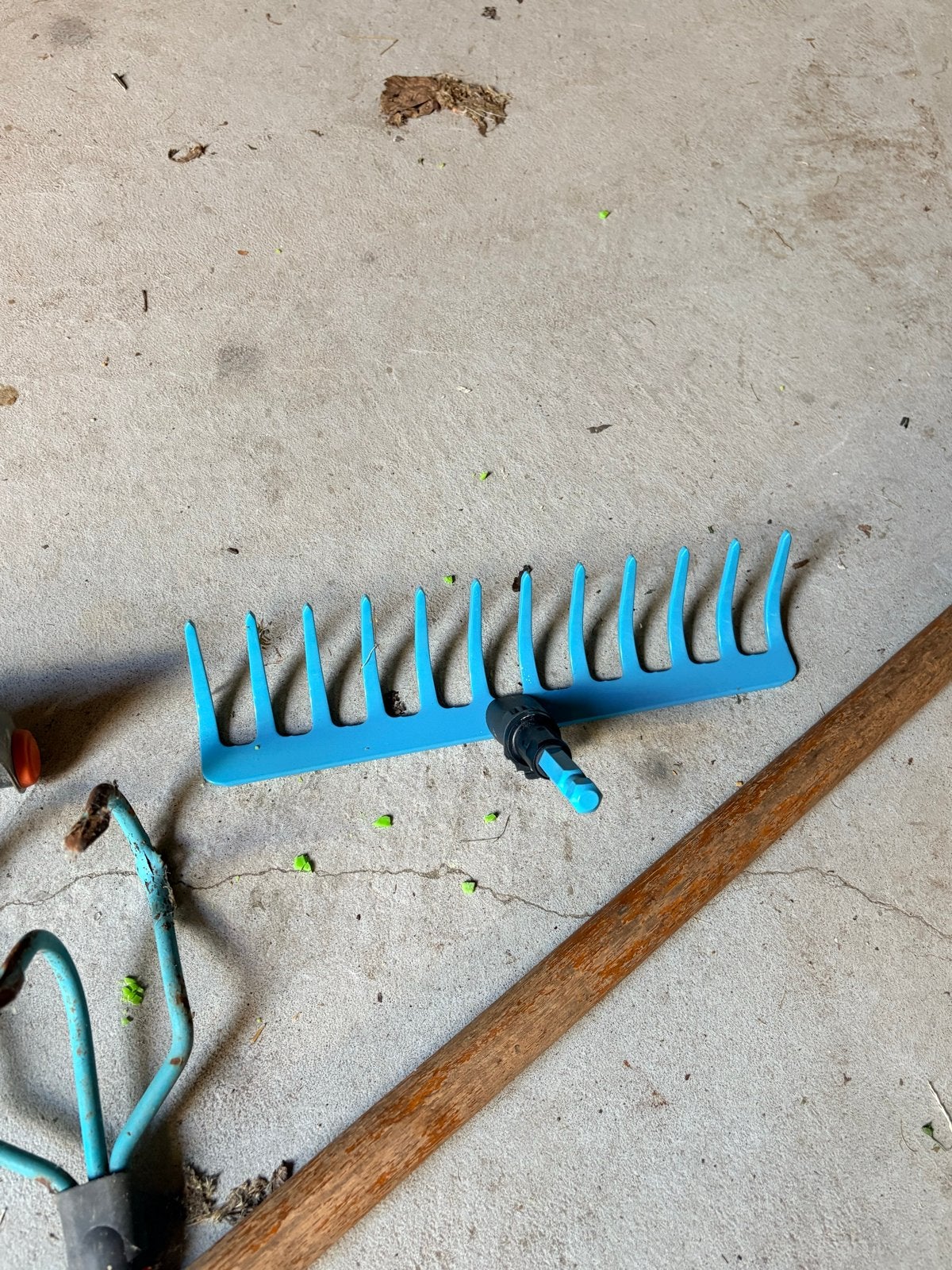 Diverse Gardena Tuingereedschap: Harken, Bladhark, Drietand, Ophalen, Gebruikt, Hark