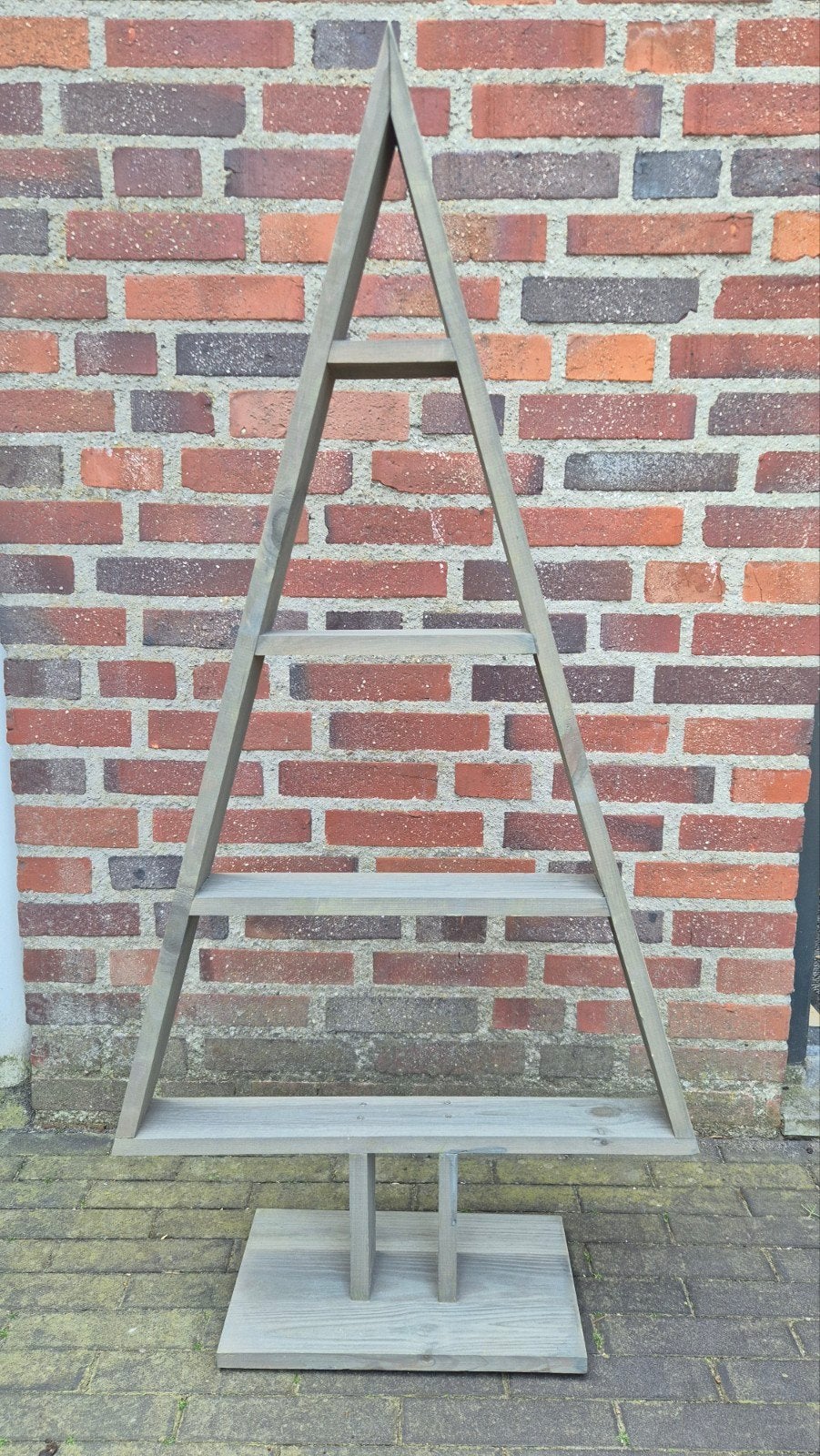 Decoratieve houten kerstboom met planken - 120cm hoog, Ophalen, Zo goed als nieuw