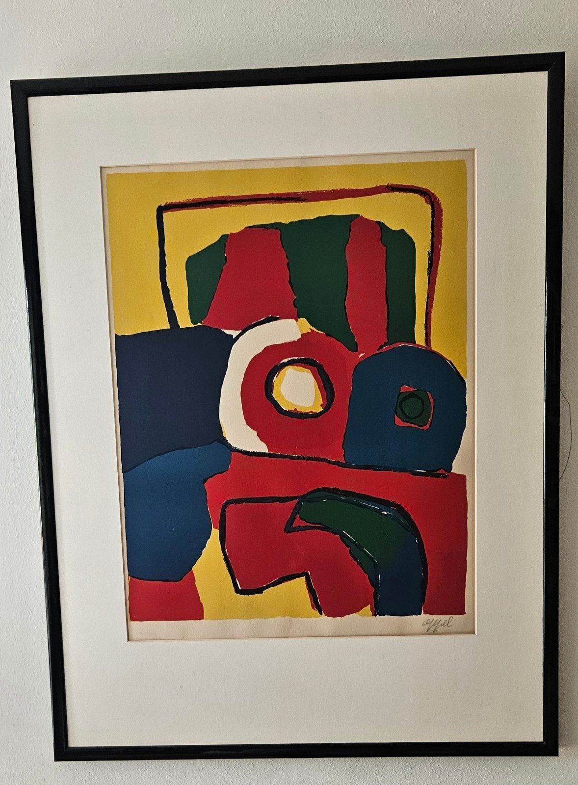 Karel Appel, litho, ingelijst., Antiek en Kunst, Ophalen of Verzenden
