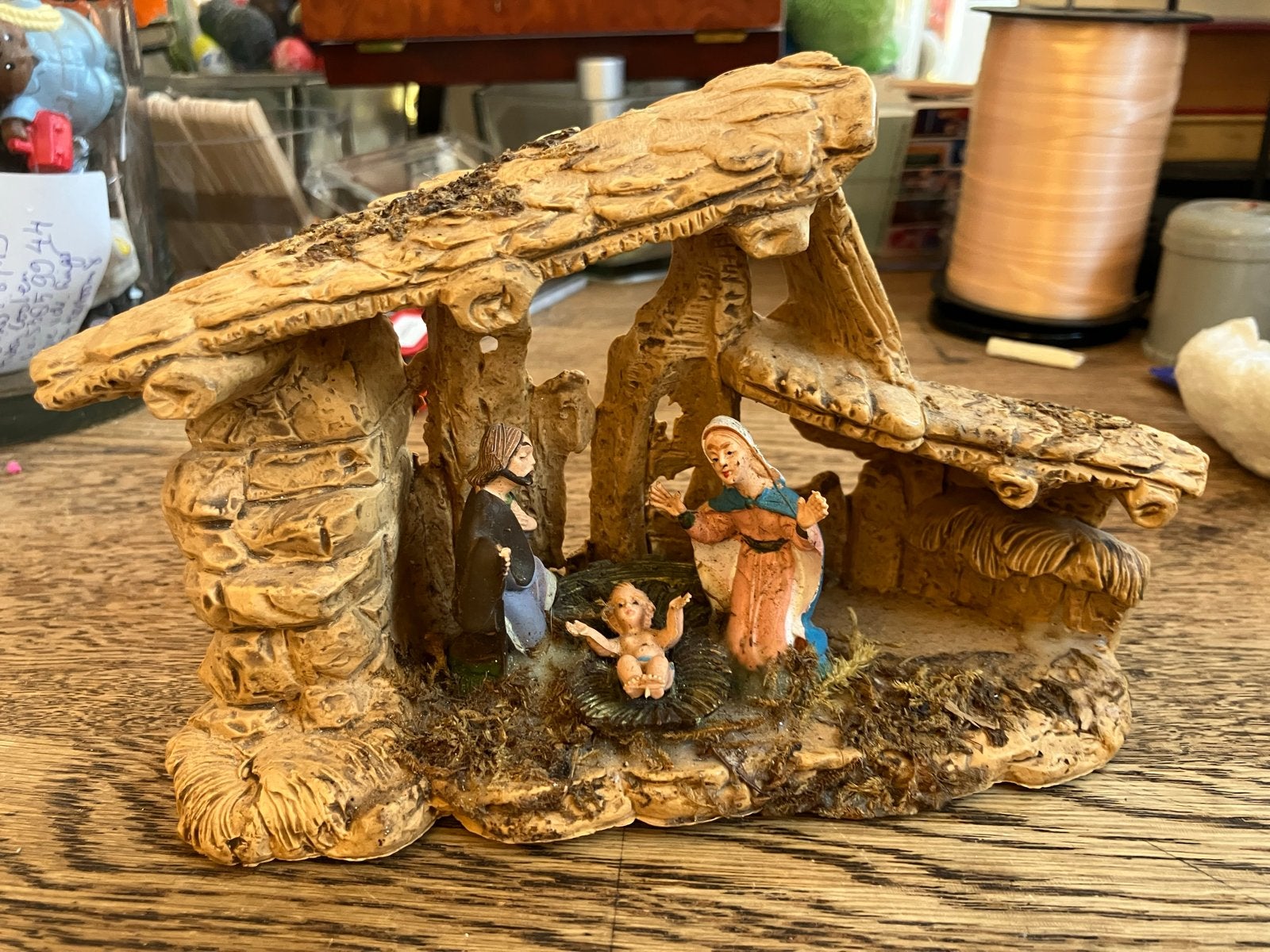 Kerststal met Jozef, Maria en kindje Jezus, Ophalen of Verzenden