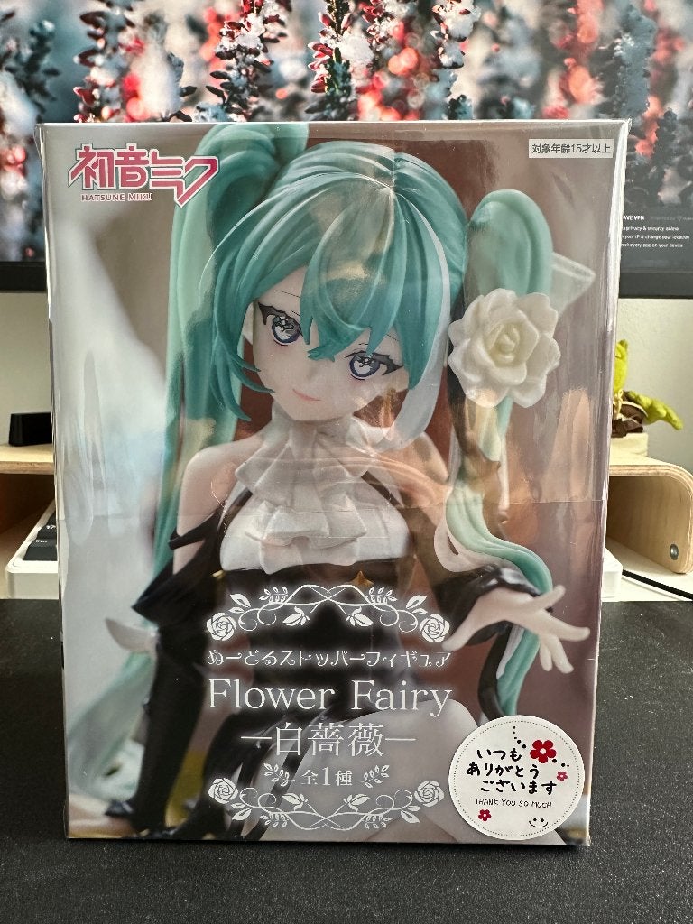 Hatsune Miku Flower Fairy White Rose Noodle Stopper Figure, Verzenden, Nieuw