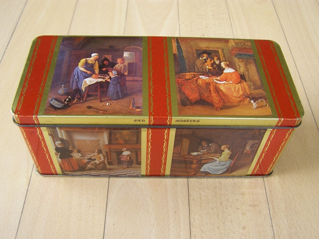 Rechthoekig blik / koekblik, Old Masters / schilderijen, Overige typen, Ophalen of Verzenden, Gebruikt, Metaal