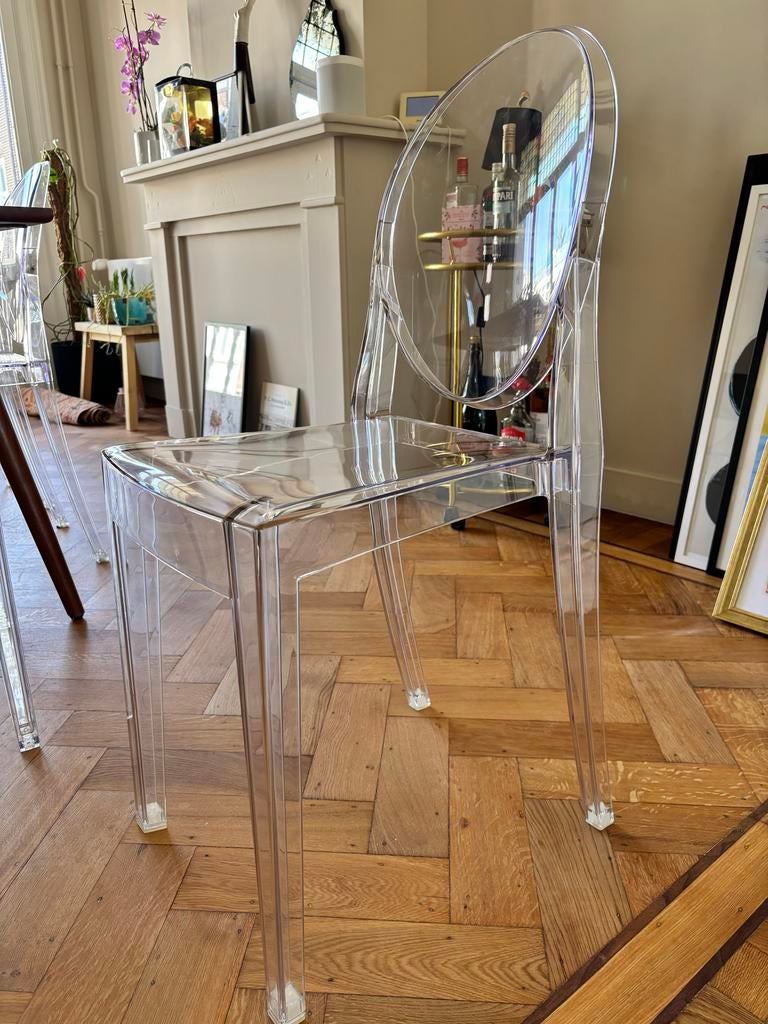 Kartell Victoria Ghost stoelen - Transparant design, Huis en Inrichting, Stoelen, Ophalen, Kunststof, Overige kleuren, Zo goed als nieuw