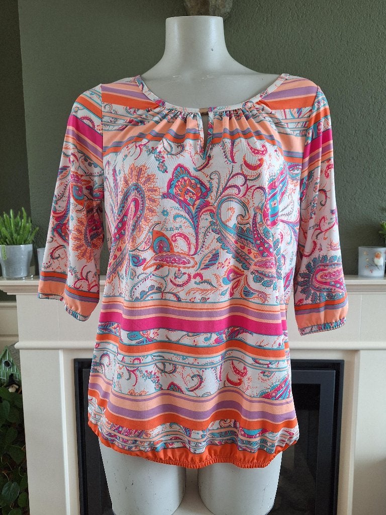 K-Design felle kleuren top shirt M 38 40 K Design, Kleding | Dames, Tops, Maat 38/40 (M), K-design, Verzenden, Zo goed als nieuw