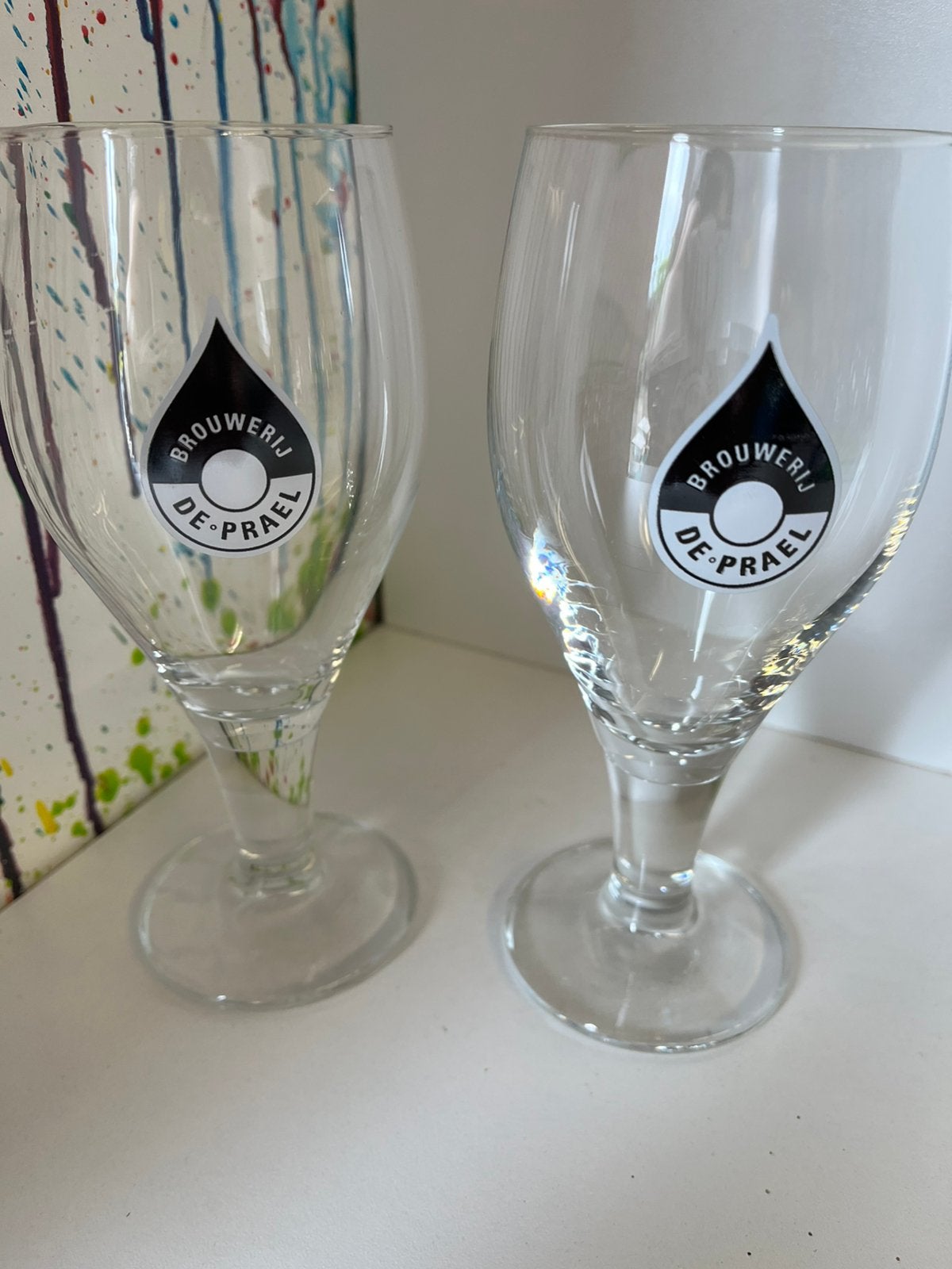 De Prael bierglazen set van 2 glazen, Ophalen of Verzenden, Nieuw, Glas of Glazen, Overige merken