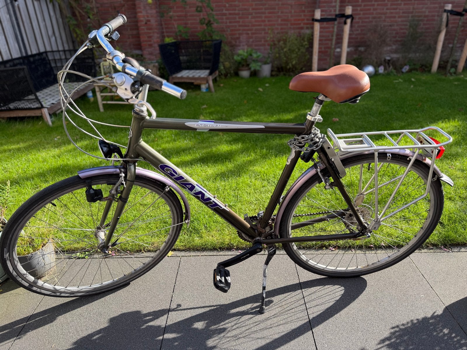 Giant Escaper herenfiets, framehoogte 60 cm, Fietsen en Brommers, Ophalen, Gebruikt, Velgrem, Versnellingen