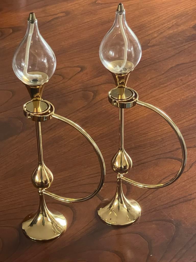 Set van 2 olielampen Freddie Andersen, 1970, Ophalen of Verzenden