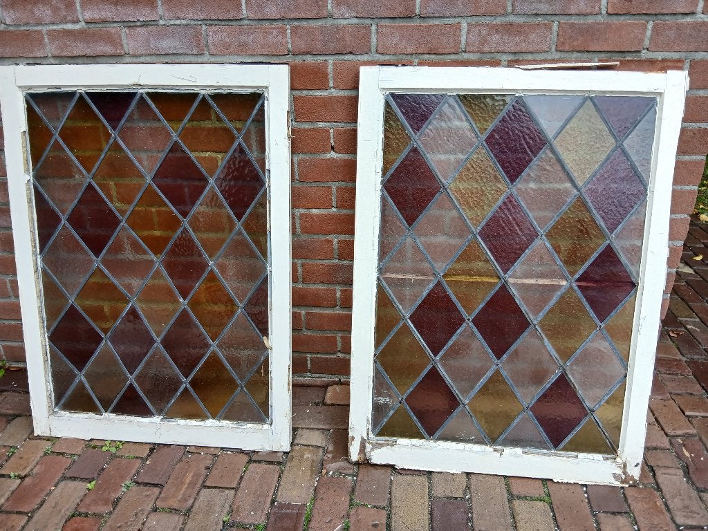 Glas in lood, Gevelraam of Ruit, Gebruikt, 80 tot 120 cm, Ophalen of Verzenden