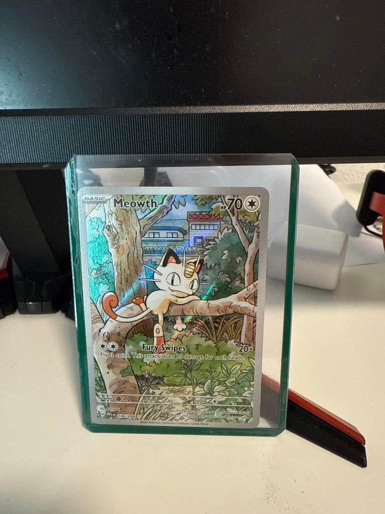Meowth (Galarian) Pokemon Kaart - Nieuwstaat, Ophalen of Verzenden, Zo goed als nieuw, Losse kaart, Foil
