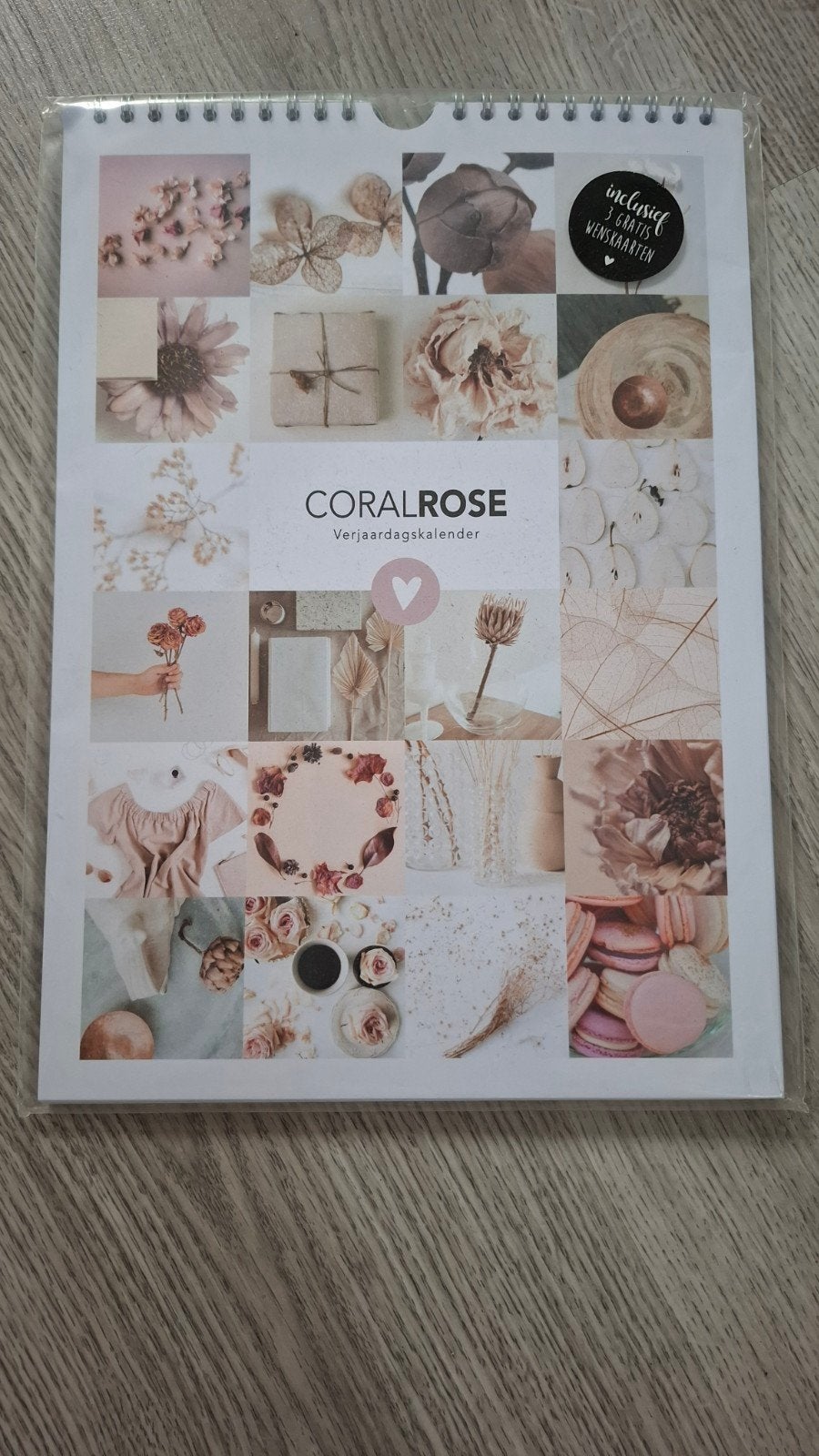Verjaardagskalender nieuw Coral rose, Ophalen, Maandkalender, Nieuw