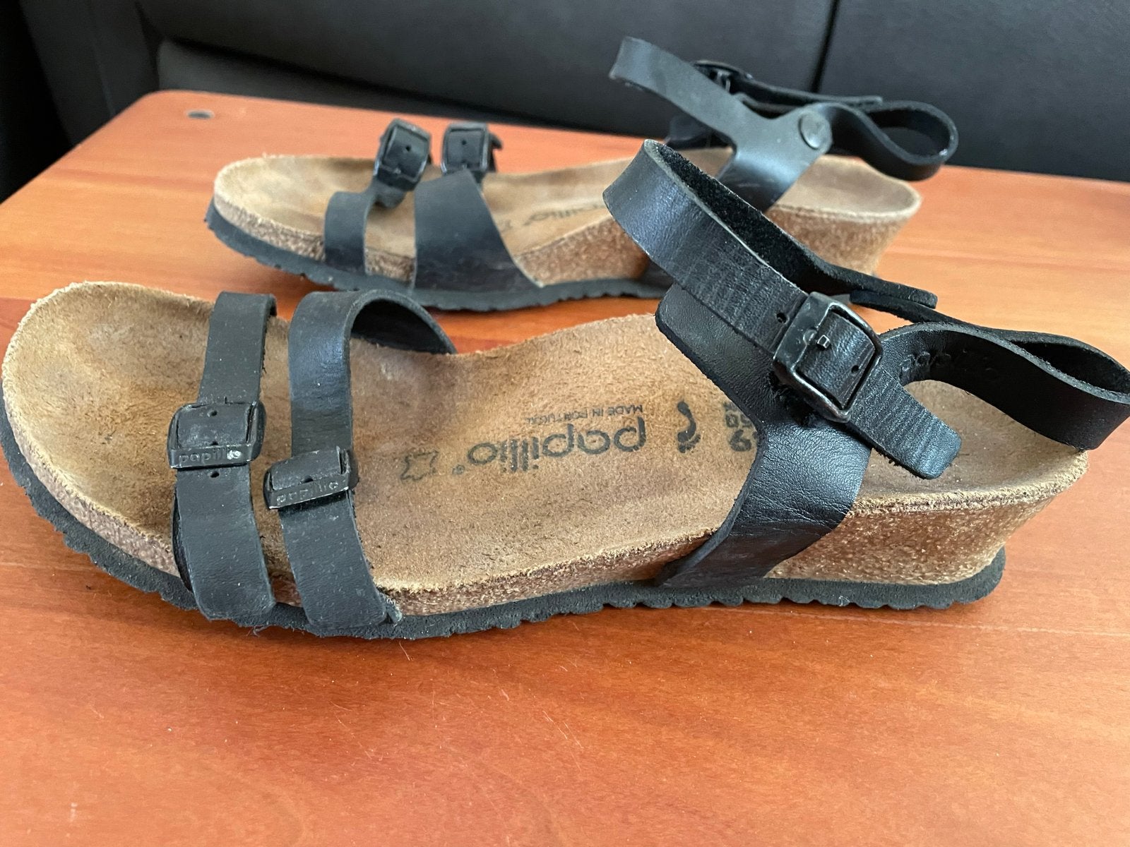 Papillio by Birkenstock sandalen, maat 39, Ophalen of Verzenden, Gedragen, Zwart, Sandalen of Muiltjes