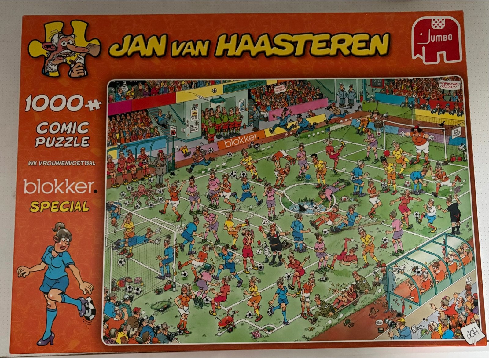 Jan van Haasteren WK Vrouwenvoetbal 1000+ stukjes, Ophalen of Verzenden, Meer dan 50 stukjes, Zo goed als nieuw, 6 jaar of ouder