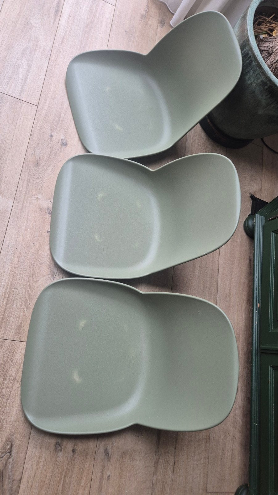 3x Zuiver kuipjes in olijfgroen, Huis en Inrichting, Ophalen, Kunststof, Gebruikt, Overige kleuren