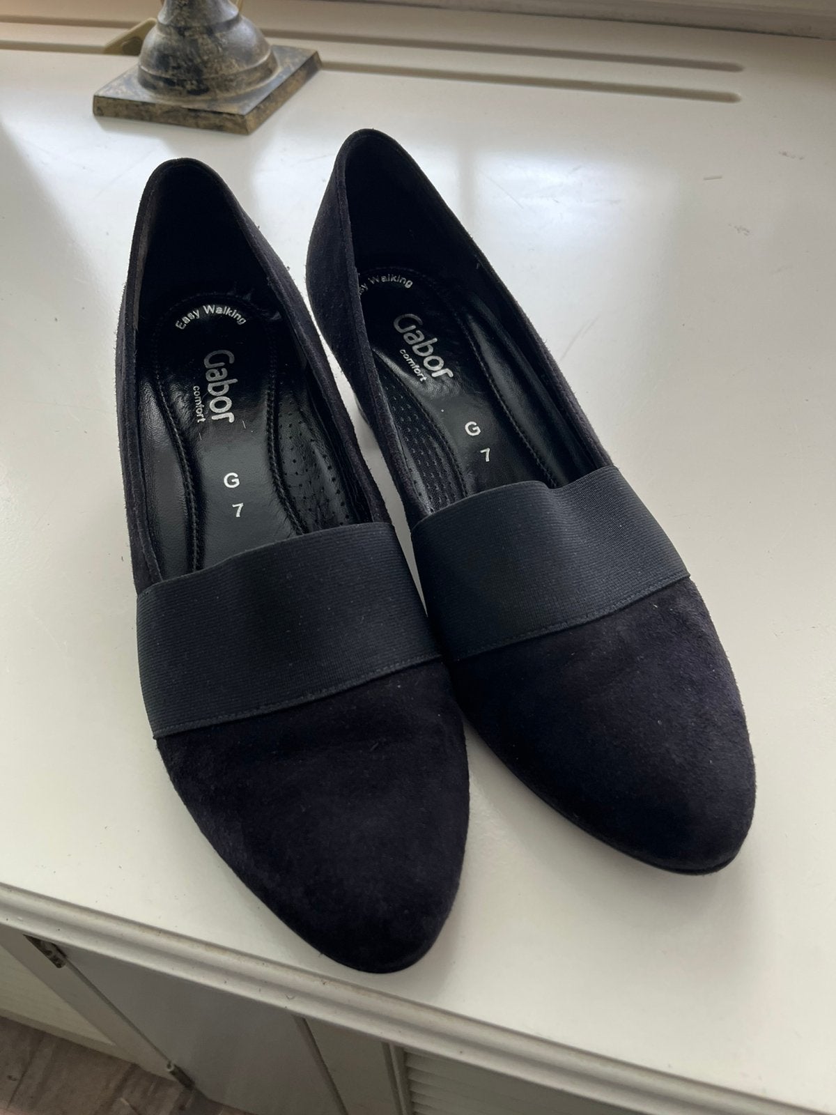 Gabor blauwe suede pumps., Kleding | Dames, Schoenen, Ophalen of Verzenden, Zo goed als nieuw, Blauw
