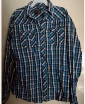 als nieuw SILVER CREEK overhemd blauw zwart wit ruiten XXL, Kleding | Heren, Overhemden, Verzenden, Zo goed als nieuw, Blauw, Overige halswijdtes