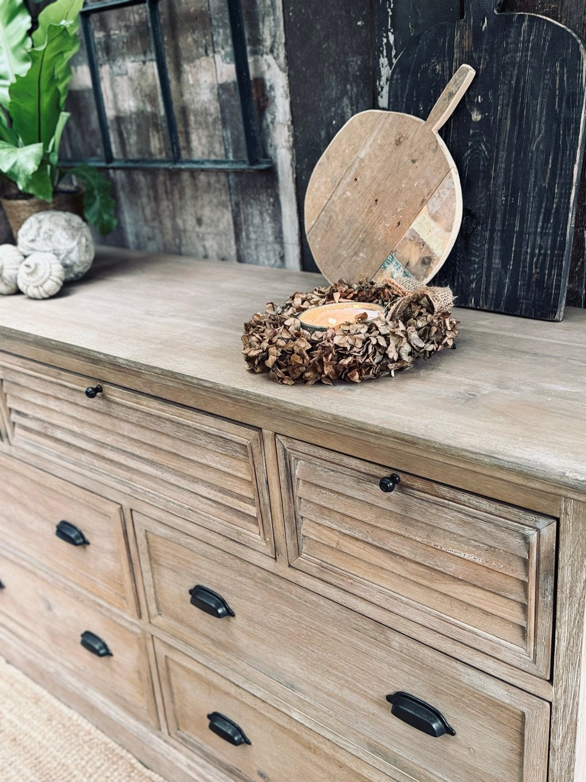 Stijlvol Dressoir met 7 Lades - Eden Media Dresser, Huis en Inrichting, 150 tot 200 cm, Ophalen of Verzenden, Zo goed als nieuw