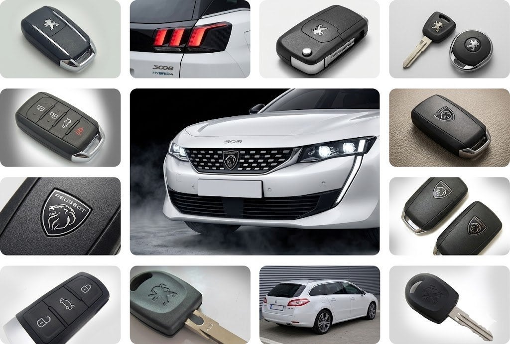 Peugeot autosleutel reparatie Printplaat vervangen behuizing, Ophalen