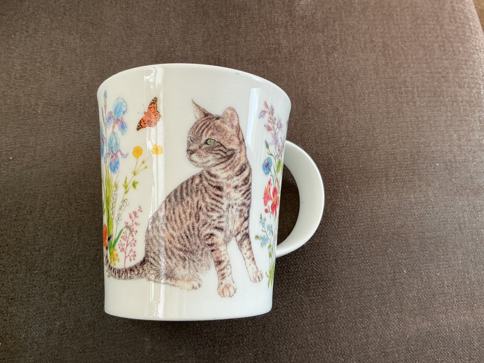 Mooie beker Floral Cats Dunoon, Ophalen, Zo goed als nieuw, Overige stijlen, Kop(pen) en/of Schotel(s)