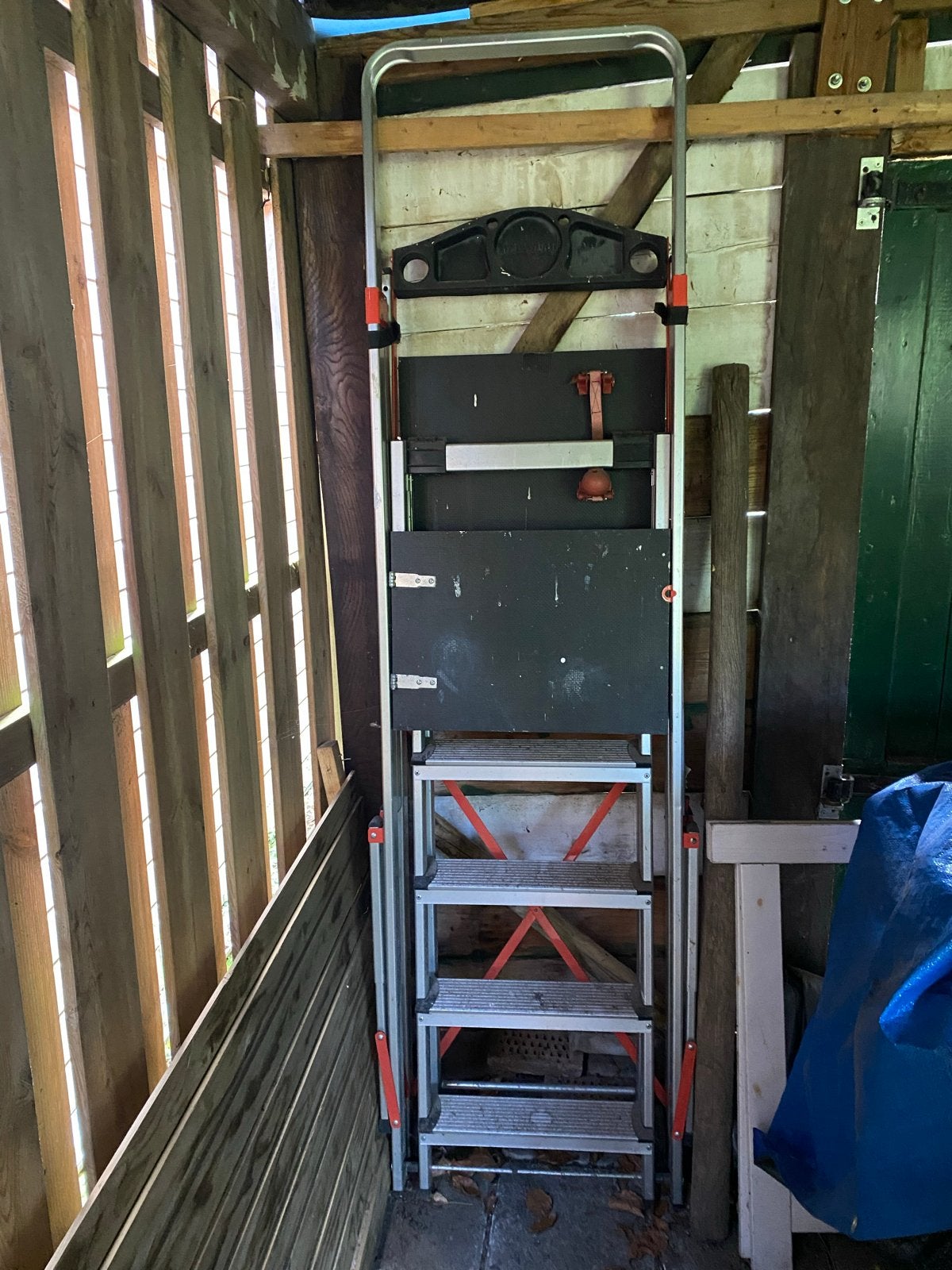 Altrex HiCompact BGR 173 Steiger/Ladder, Doe-het-zelf en Verbouw, Ladders en Trappen, Ophalen, Gebruikt, Ladder, Opvouwbaar of Inschuifbaar