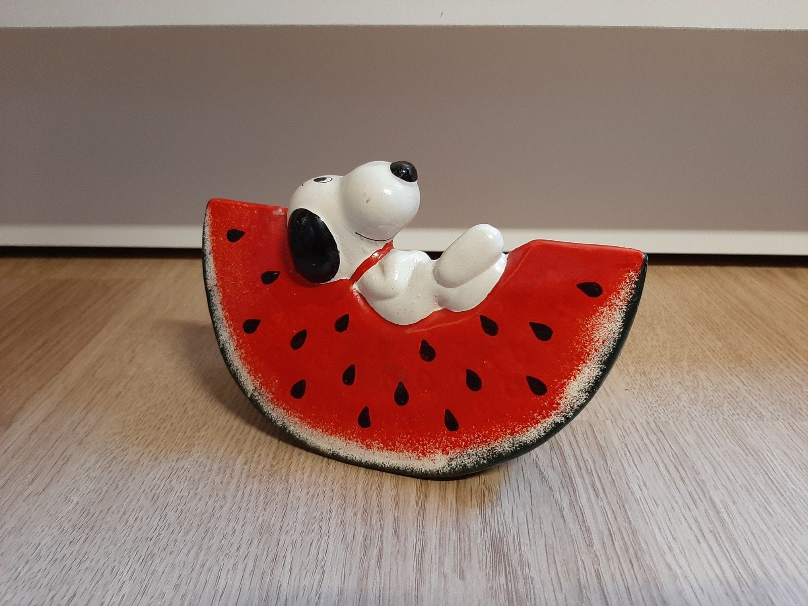 Snoopy watermeloen spaarpot, Verzamelen, Spaarpotten, Overige materialen, Ophalen of Verzenden