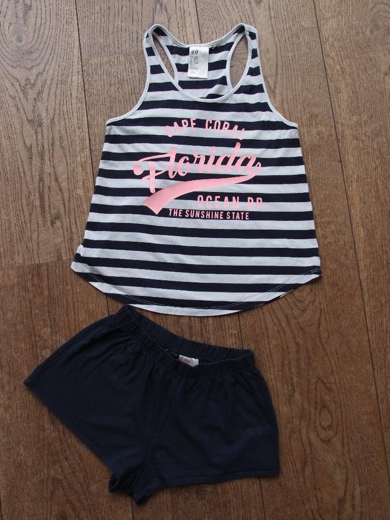 Leuke H&M meisjes zomer pyama pyjama maat 134/140, Nacht- of Onderkleding, Meisje, H&M, Ophalen of Verzenden