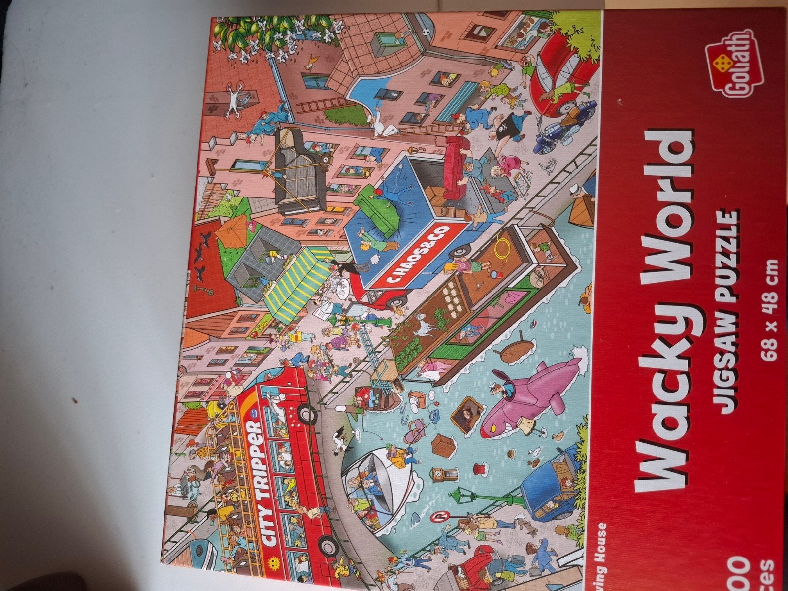 wacky world puzzel 1000 stukjes, Hobby en Vrije tijd, Denksport en Puzzels, Ophalen of Verzenden, 500 t/m 1500 stukjes, Zo goed als nieuw
