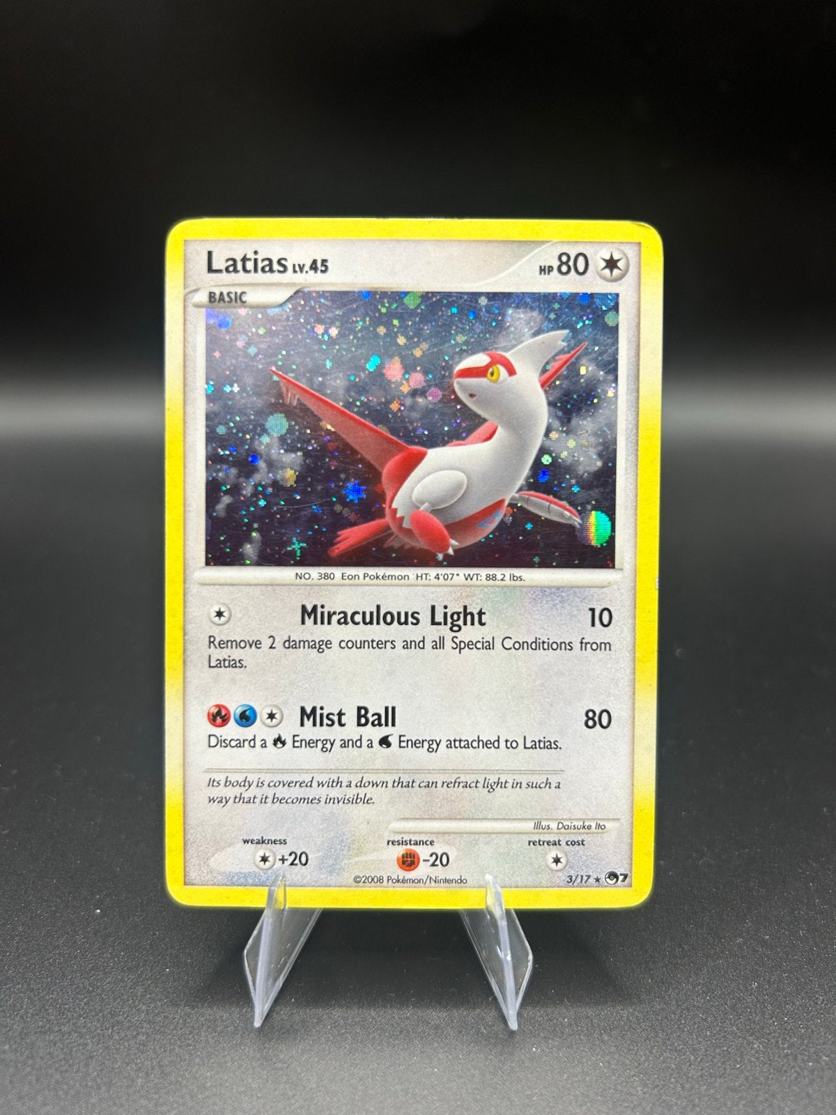 Latias LV.45 Pokémon kaart (Foil), Hobby en Vrije tijd, Verzamelkaartspellen | Pokémon, Ophalen of Verzenden, Gebruikt, Losse kaart
