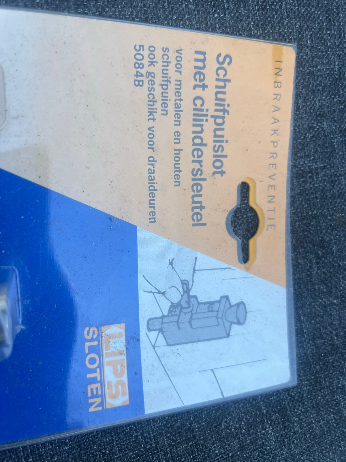 3 LIPS Schuifpuislot met cilindersleutel - Inbraakpreventie, Ophalen of Verzenden, Nieuw, IJzer, Schuif of Grendel