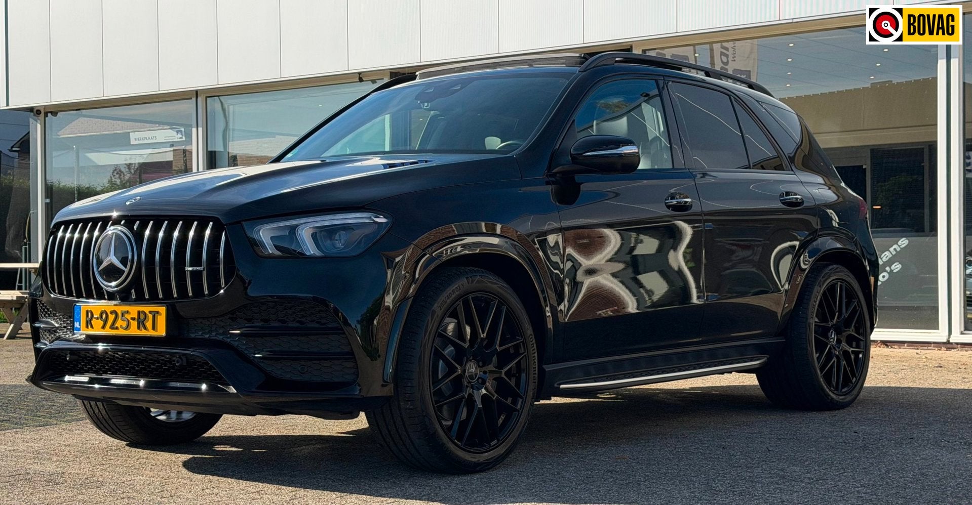 Mercedes-Benz GLE-klasse 350 e AMG / PANO / HUD / 360 /BURME, Auto's, Gebruikt, 4 cilinders, GLE, Zwart