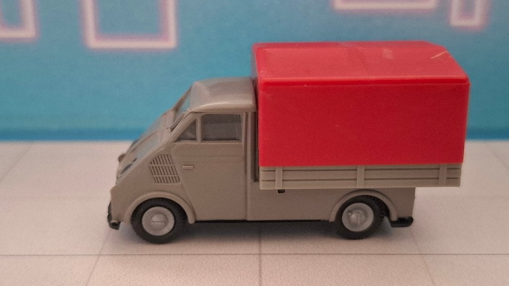 Praliné 1:87 DKW F89 L bakwagen met huif, Ophalen of Verzenden, Gebruikt, Bus of Vrachtwagen, Overige merken