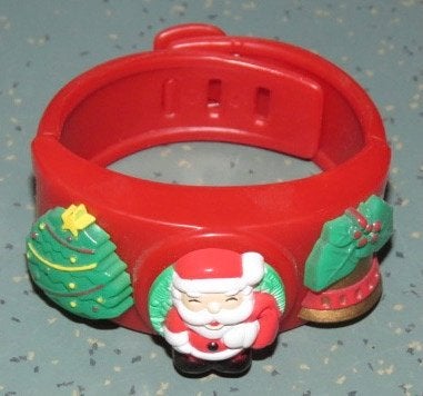 Kerst armband, Sieraden, Tassen en Uiterlijk, Armbanden, Ophalen of Verzenden, Gebruikt, Rood, Kunststof of Plastic