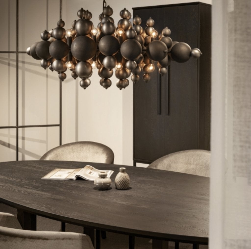Blow ovaal 16 + 1 kroonluchter - winkel Industrial Dark