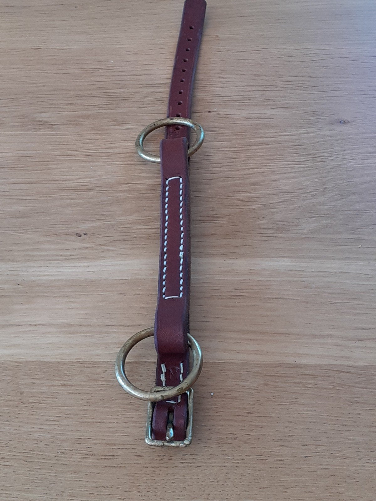 lederen bit met kinriem, bruin, 14,5 cm., Dieren en Toebehoren, Ophalen of Verzenden, Nieuw