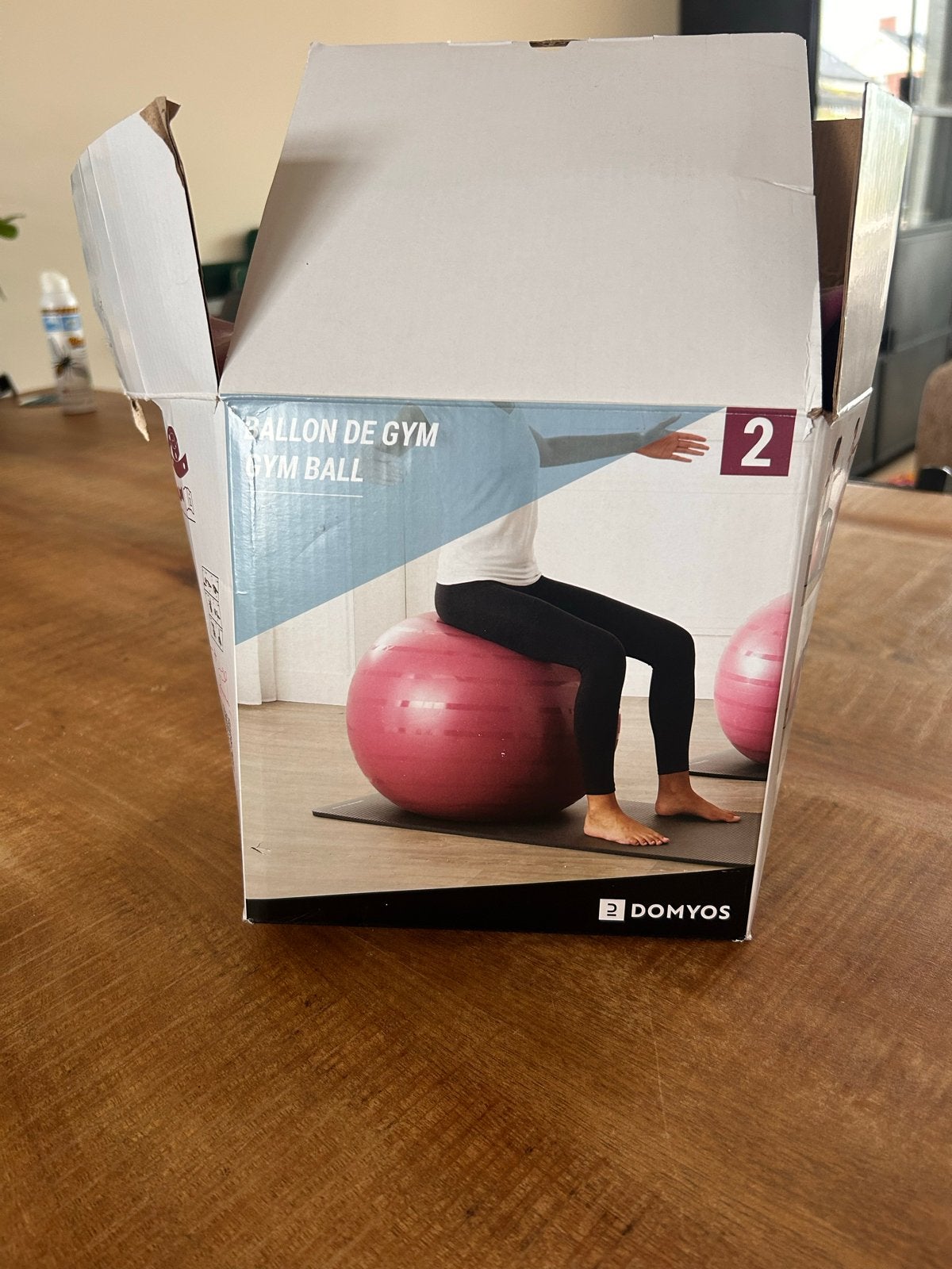 Domyos Fitnessbal / Gymball (Maat 2), Ophalen, Zo goed als nieuw, Buik, Fitnessbal