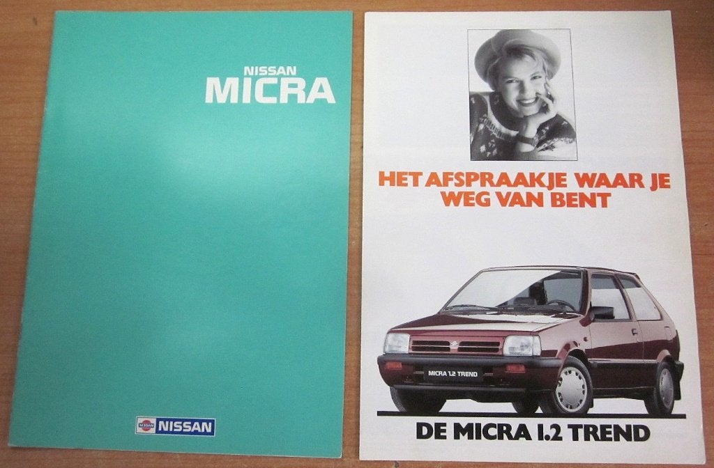 Folder NISSAN MICRA + MICRA TREND 1.2 modeljaar 1990, Zo goed als nieuw, Nissan, Ophalen, Onbekend