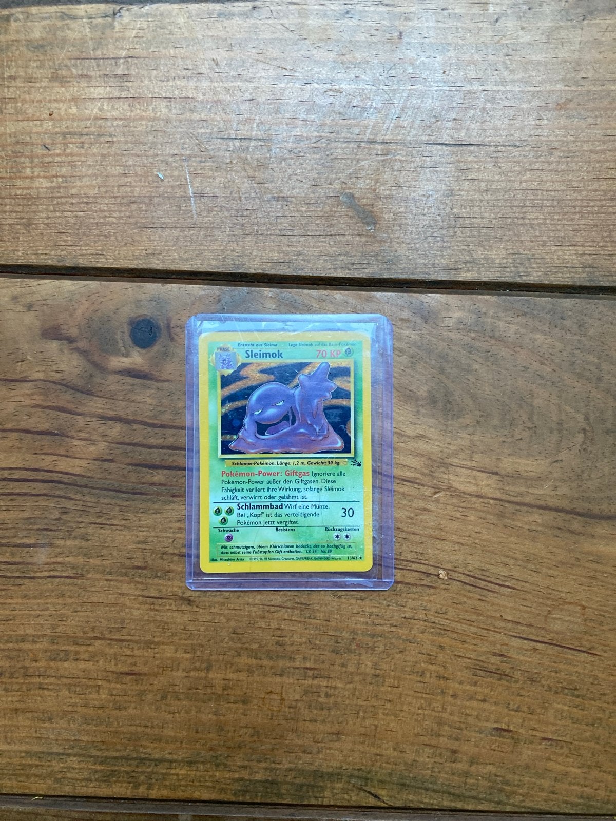 Sleimok (Muk) Pokémon kaart - Base Set 13/62, Ophalen of Verzenden, Gebruikt, Losse kaart