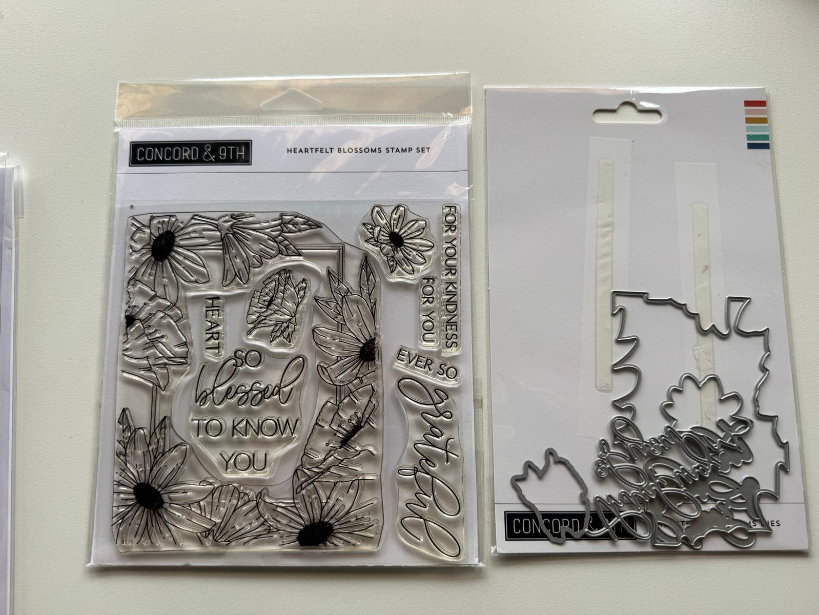 Concord & 9th Heartfelt Blossoms Stempel & Dies Set, Ophalen of Verzenden, Gebruikt, Clearstamp