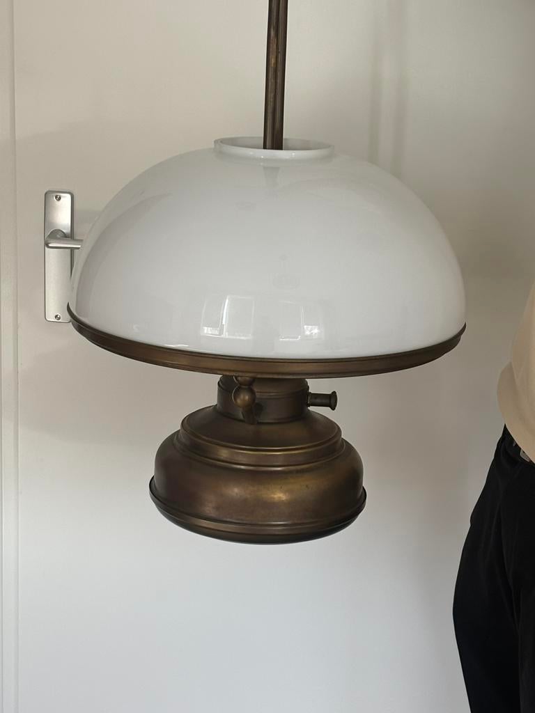 Grote oude Amerikaanse hanglamp, Ophalen