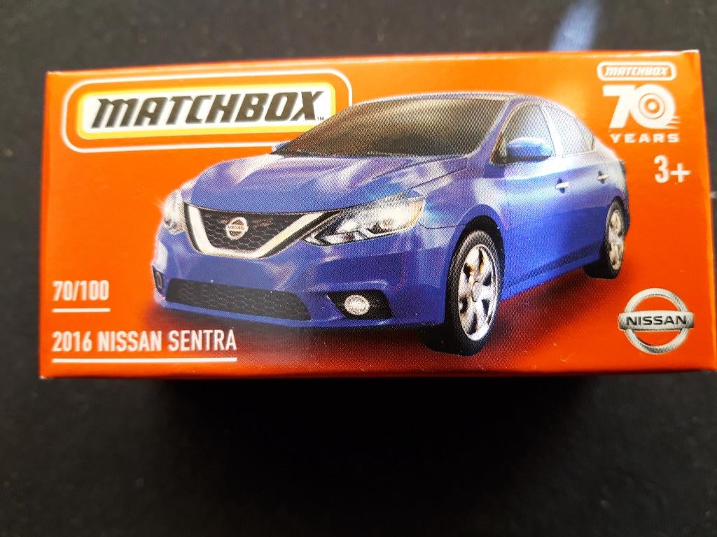 Matchbox Nissan Sentra 2016 blauw - Nieuw in doos, Ophalen of Verzenden, Nieuw, Auto