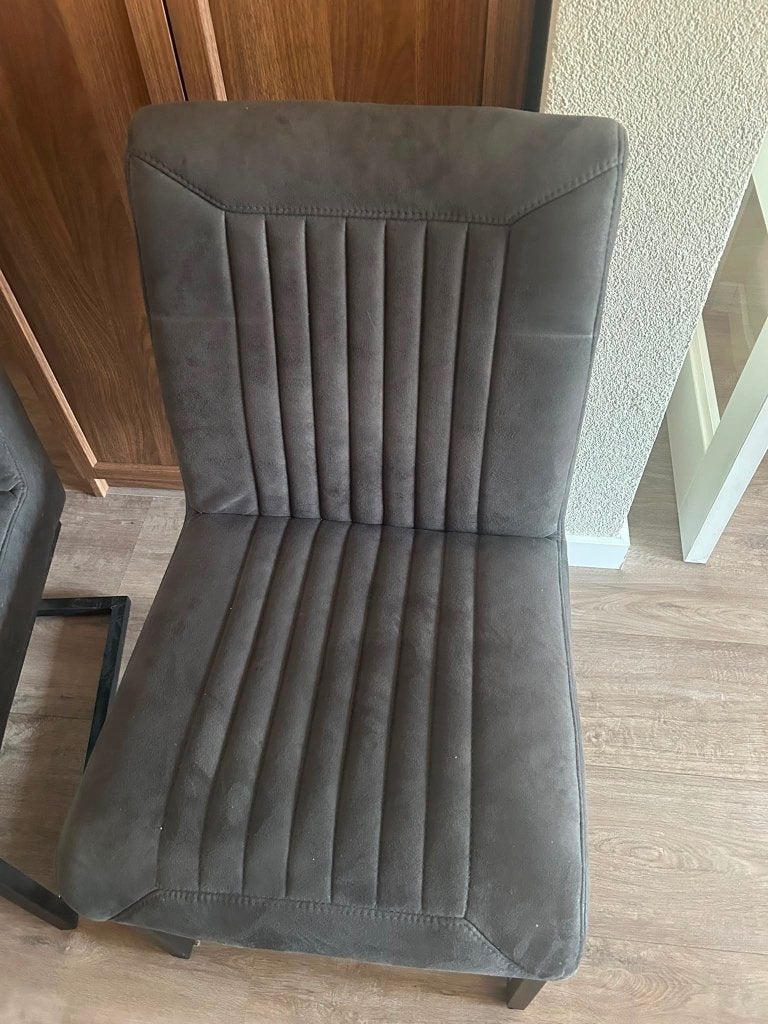 Antraciete eetkamer stoelen, Huis en Inrichting, Ophalen, Gebruikt, Overige kleuren, Drie