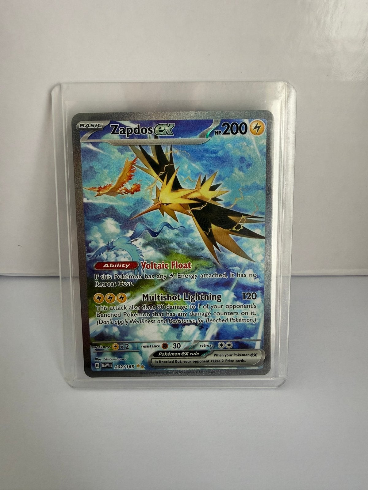 Zapdos EX 202/165 MEW Pokemon 151, Ophalen of Verzenden, Nieuw