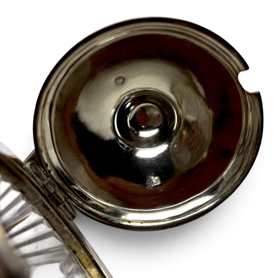 Mosterdpot met zilveren montuur, Hendrik Smits 1824, Antiek en Kunst, Ophalen of Verzenden