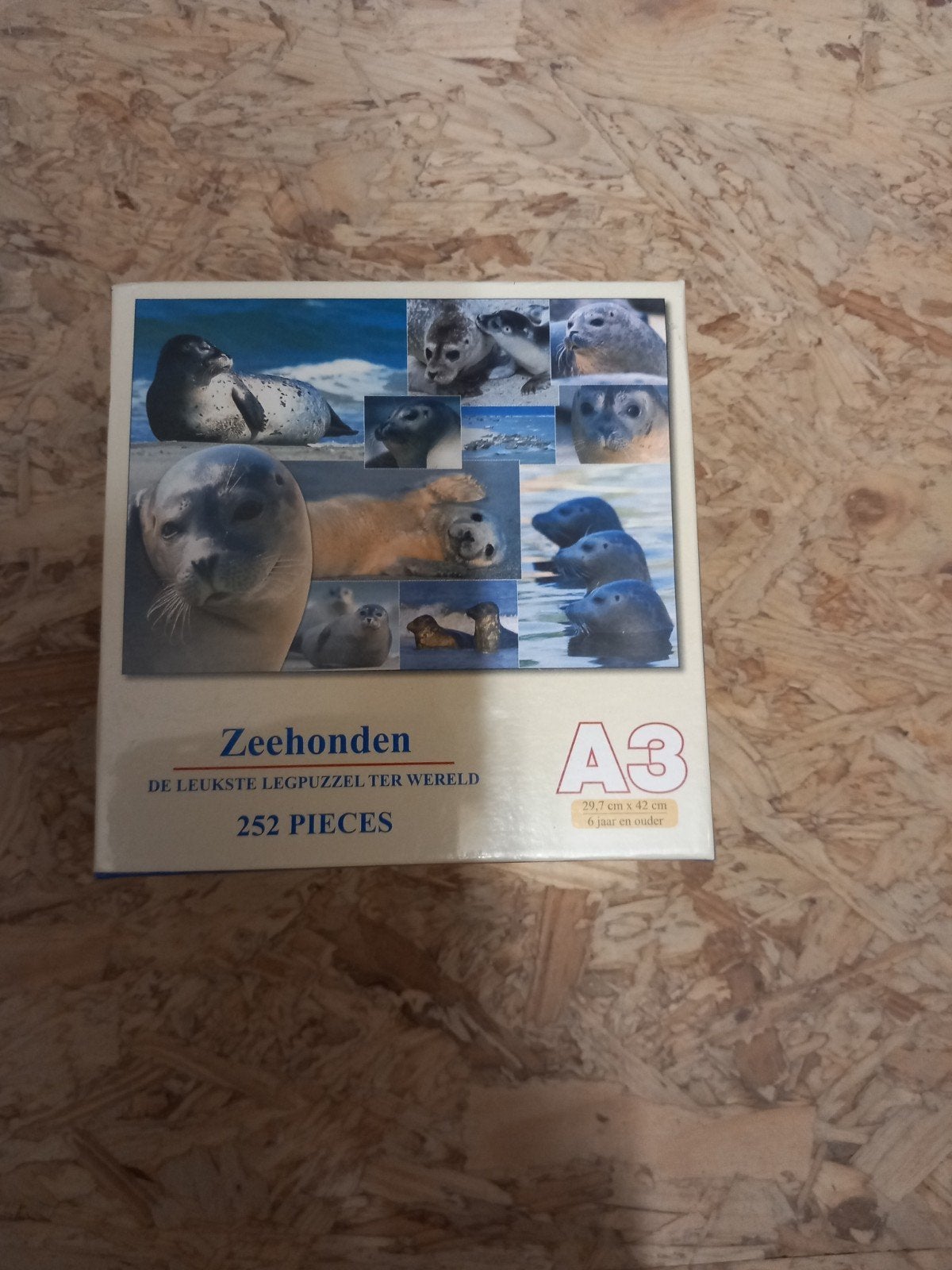 Zeehonden A3 Legpuzzel - 252 Stukjes,  nieuw, Ophalen of Verzenden, Meer dan 50 stukjes, Nieuw, 6 jaar of ouder