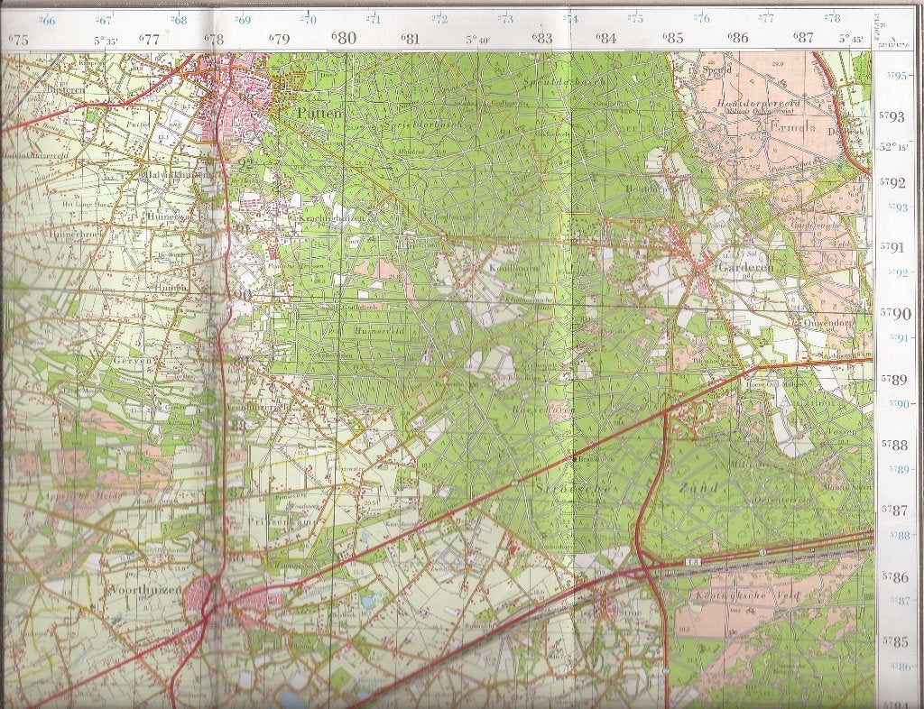 Topografische Kaart Amersfoort Oost Blad 32 Uitgave 1974